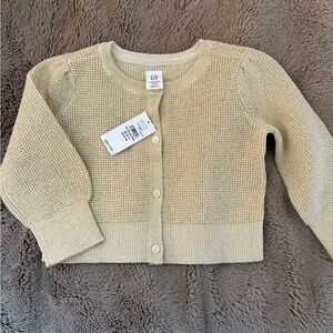 Baby GAP Knit Cardigan - Ivory and Gold Shimmer